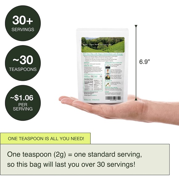 New - Encha Organic Ceremonial Grade Matcha Green Tea From Uji, Japan (60g) - Picture 5 of 9